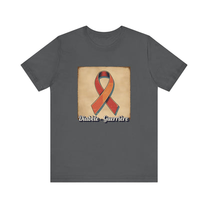 Diabetes Warrior, Retro Style (French/Guerrière) Unisex Tee The Diabuddies Store T-Shirts $22.50