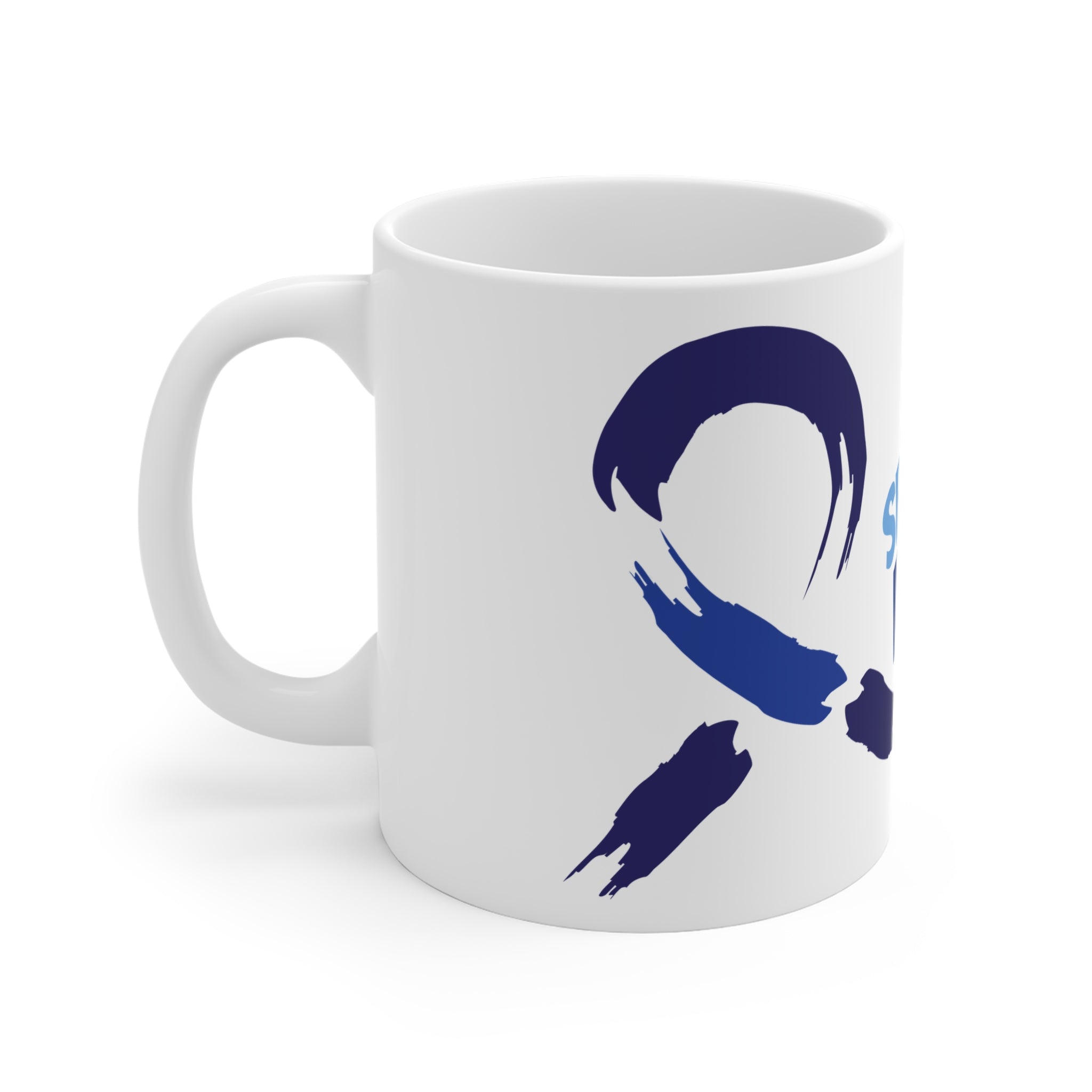 The Diabuddies Store Blue Ribbon & Heart (French) - Mug 11oz Blue Ribbon & Heart (French) - Mug 11oz: Show your support and raise awareness with this meaningful Blue Ribbon & Heart 11oz Mug. A perfect way to honor, remember, or advocate for a cause close
