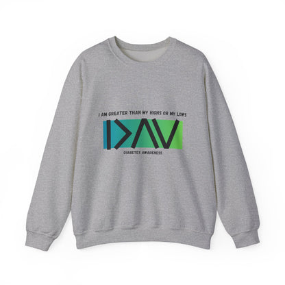Greater Than My Highs (Green) - Unisex Sweatshirt The Diabuddies Store Sweatshirts $32.95
