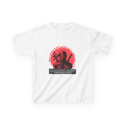The Diabuddies Store Fighting for a Cure w/Ninja (French) - Kids Tee Fighting for a Cure w/Ninja (French) - Kids Tee: This soft and comfortable tee is a perfect way for your child to show their support in a fun and empowering way. It features an awesome n