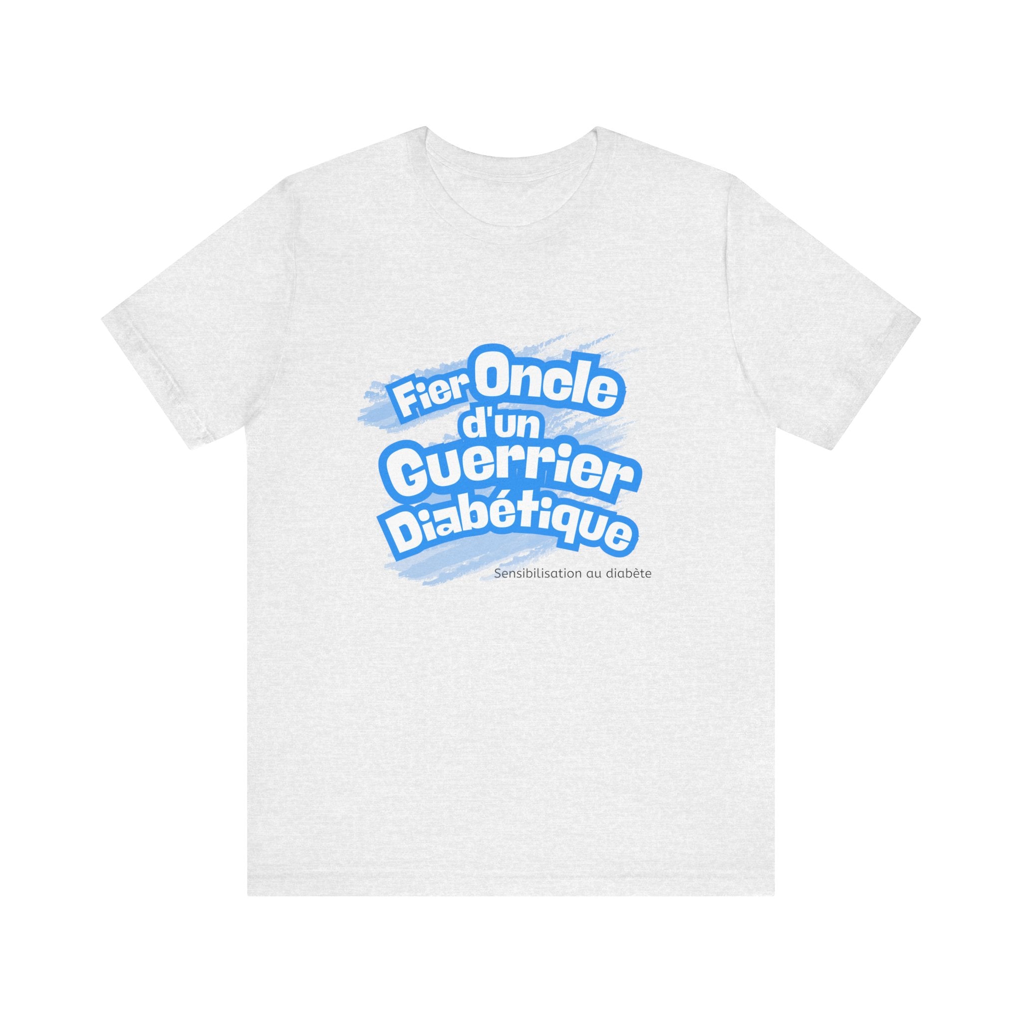 Proud Uncle of Diabetic Warrior (French/Nephew) - Unisex Tee The Diabuddies Store T-Shirts $22.50