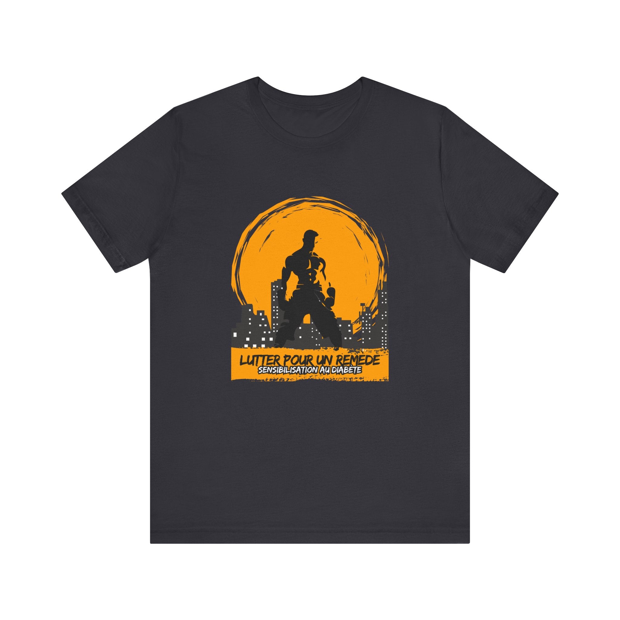 The Diabuddies Store Fighting for a Cure (French) - Unisex Tee Fighting for a Cure (French) - Unisex Tee: Make a statement that matters with this French Unisex Tee. This comfortable and versatile shirt is a powerful way to raise awareness and spark conver