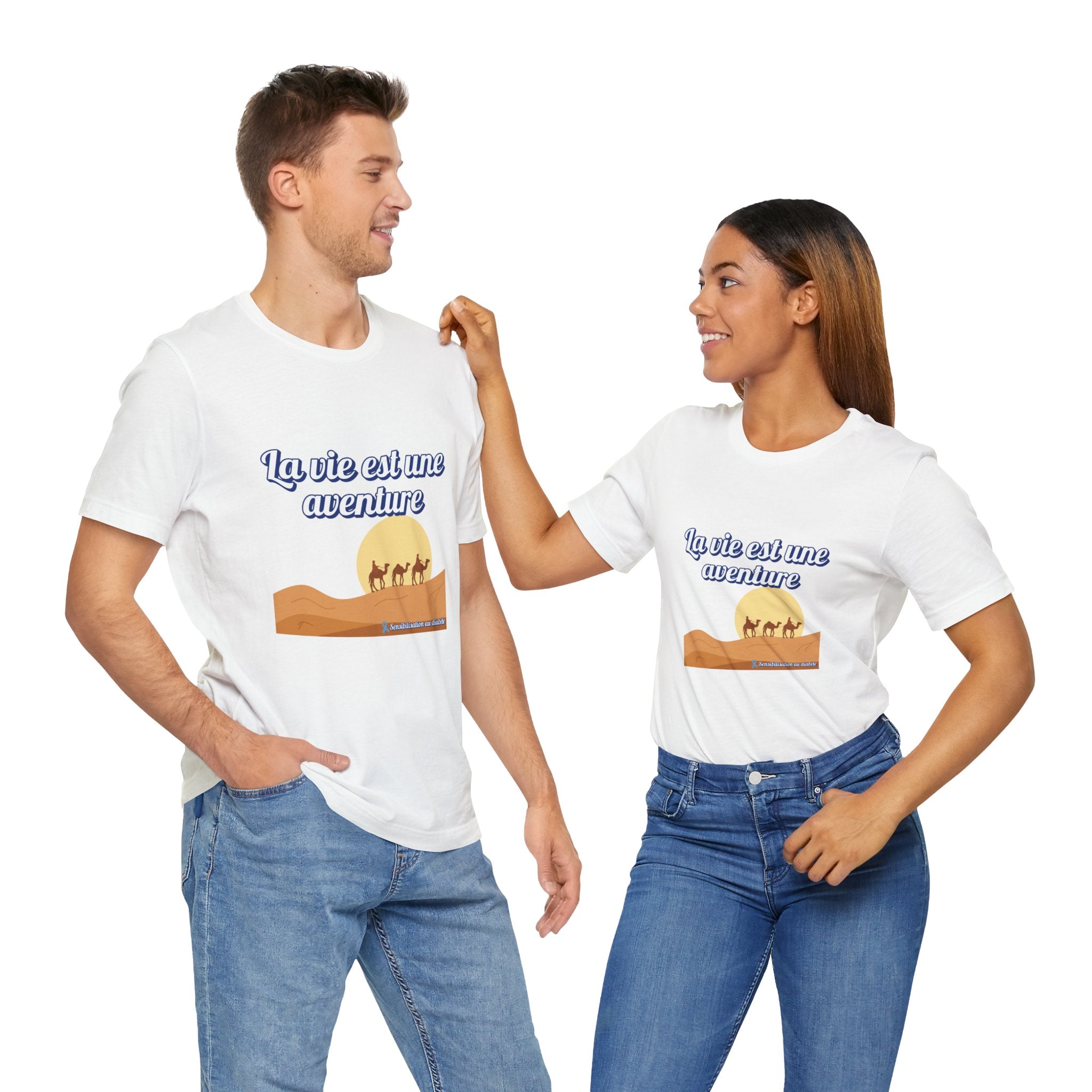 Life is an Adventure (French) - Unisex Tee The Diabuddies Store T-Shirts $30.27