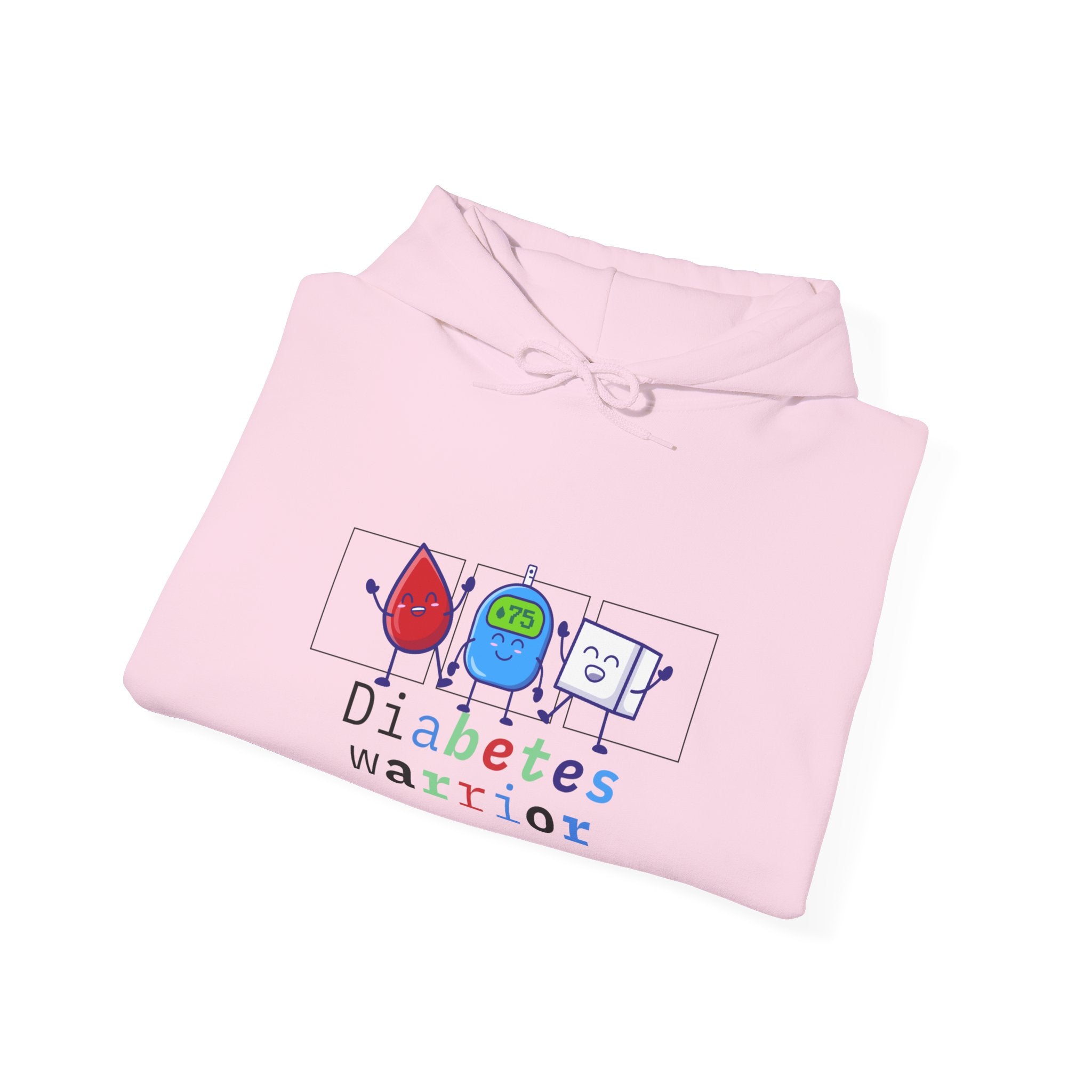 The Diabuddies Store Diabetes Warrior (w/Icons) - Unisex Hoodie Diabetes Warrior (w/Icons) - Unisex Hoodie: Unleash the hero within! This dynamic and cozy "Diabetes Warrior (w/Icons)" Unisex Hoodie celebrates the incredible strength and resilience of thos