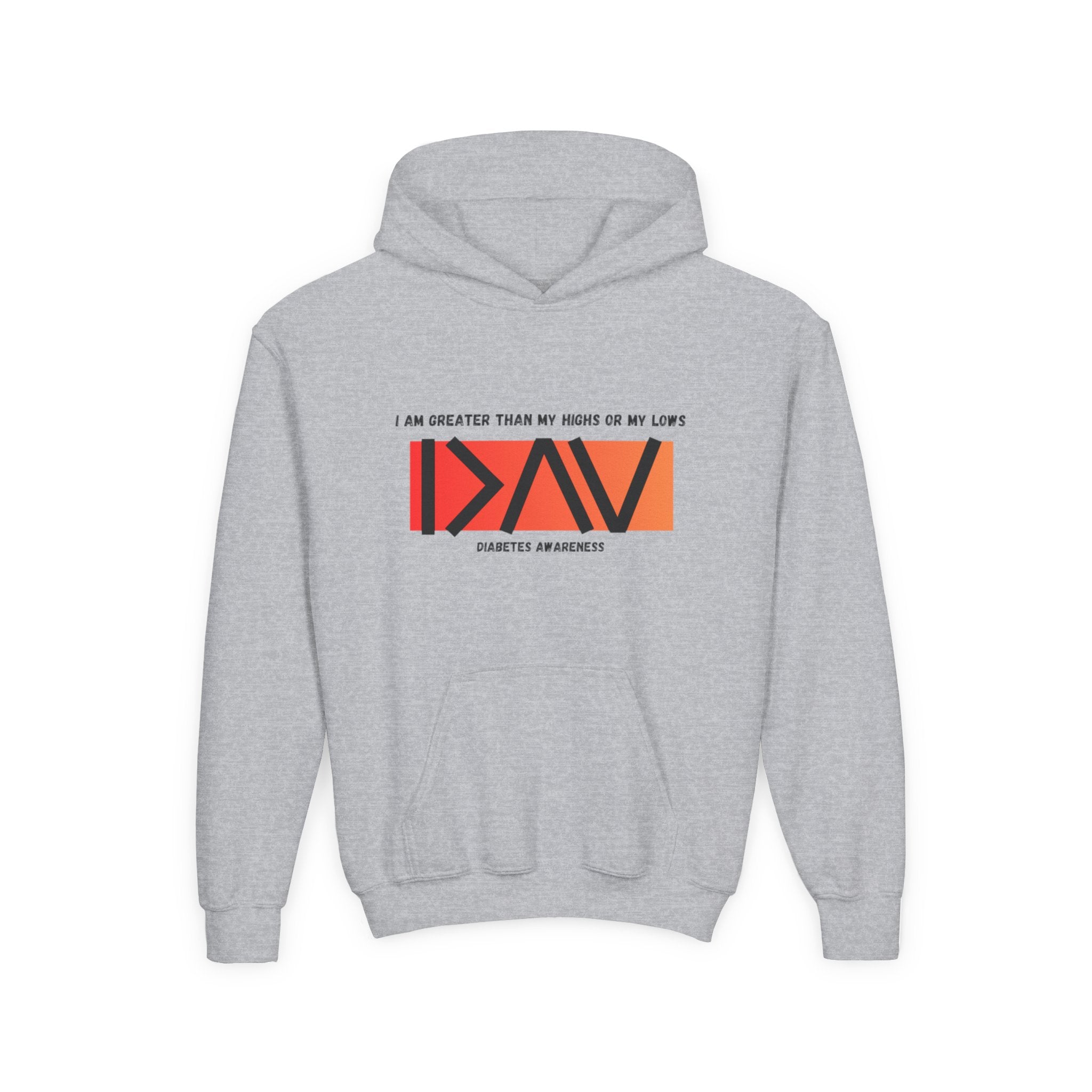 Greater than (Orange) - Youth Hoodie The Diabuddies Store Hoodies $31.56