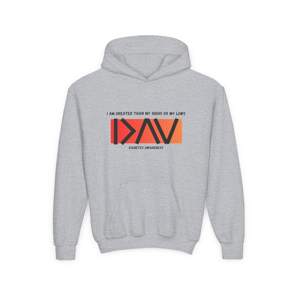 Greater than (Orange) - Youth Hoodie The Diabuddies Store Hoodies $31.56