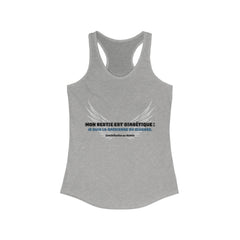 The Diabuddies Store My Bestie is Diabetic (French / Mon Bestie, Guardienne) Racerback Tank My Bestie is Diabetic (French / Mon Bestie, Guardienne) Racerback Tank: Celebrate your vital role! A proud declaration of your commitment and unique connection. Ta