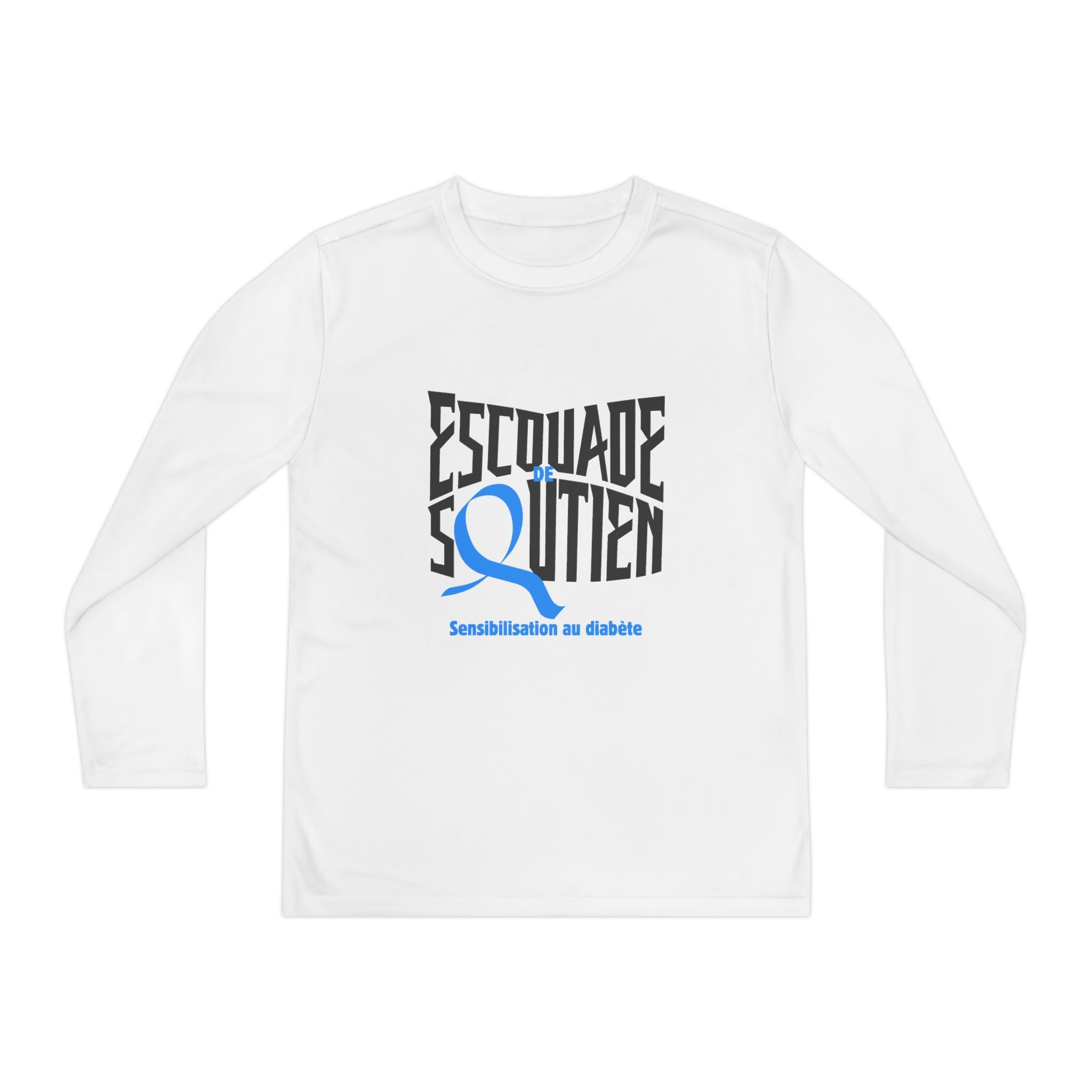The Diabuddies Store Diabetes Support Squad (French) - Long-sleeved Youth Tee Diabetes Support Squad (French) - Long-sleeved Youth Tee: Unite against diabetes with the Diabetes Support Squad Kids' Tee! This super-soft long-sleeved Tee is perfect for littl