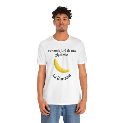 Blood Sugar's Arch Nemesis: The Banana (French) - Unisex Tee The Diabuddies Store T-Shirts $24.25