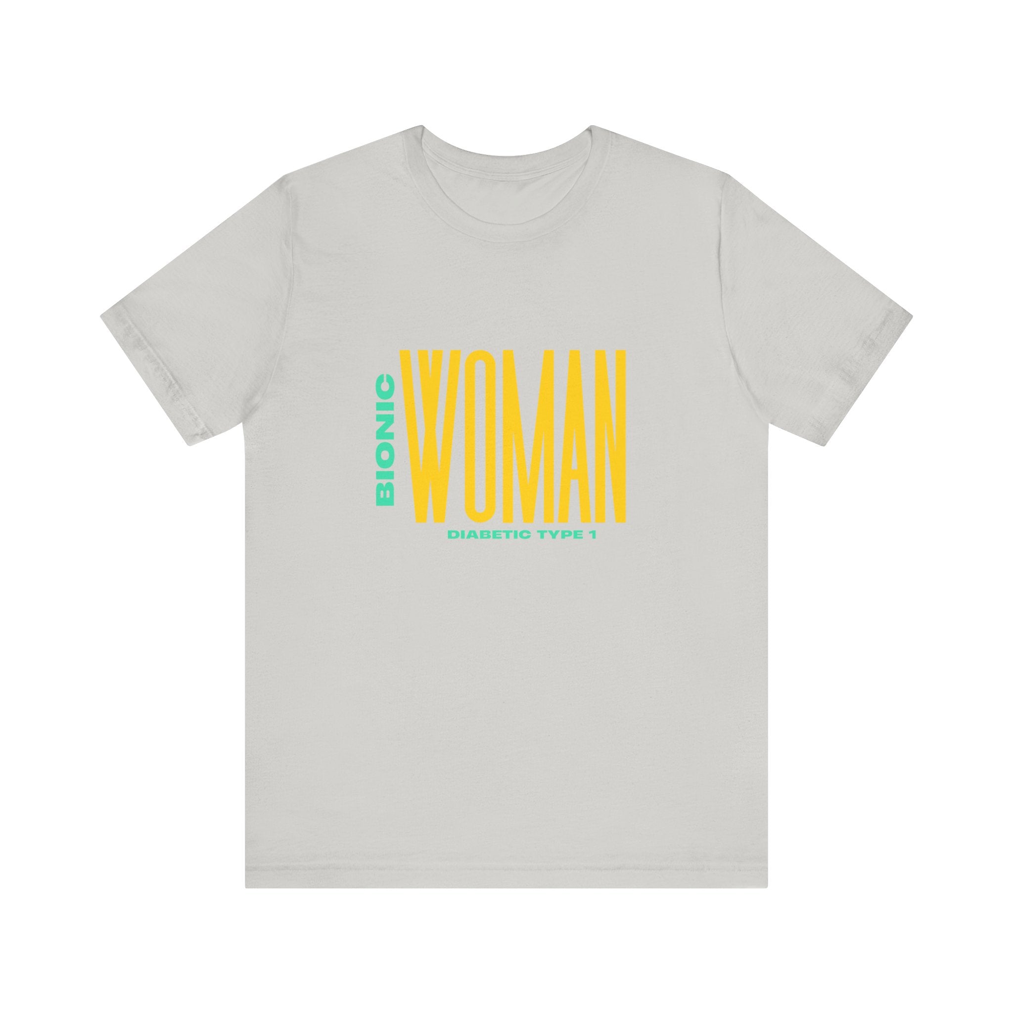 The Diabuddies Store Bionic Woman (Diabetes) - Unisex Tee Bionic Woman (Diabetes) - Unisex Tee: Unleash your inner Bionic strength! This Unisex Tee is a powerful statement of resilience, strength, and modern-day heroism for anyone living with Type 1 Diabe