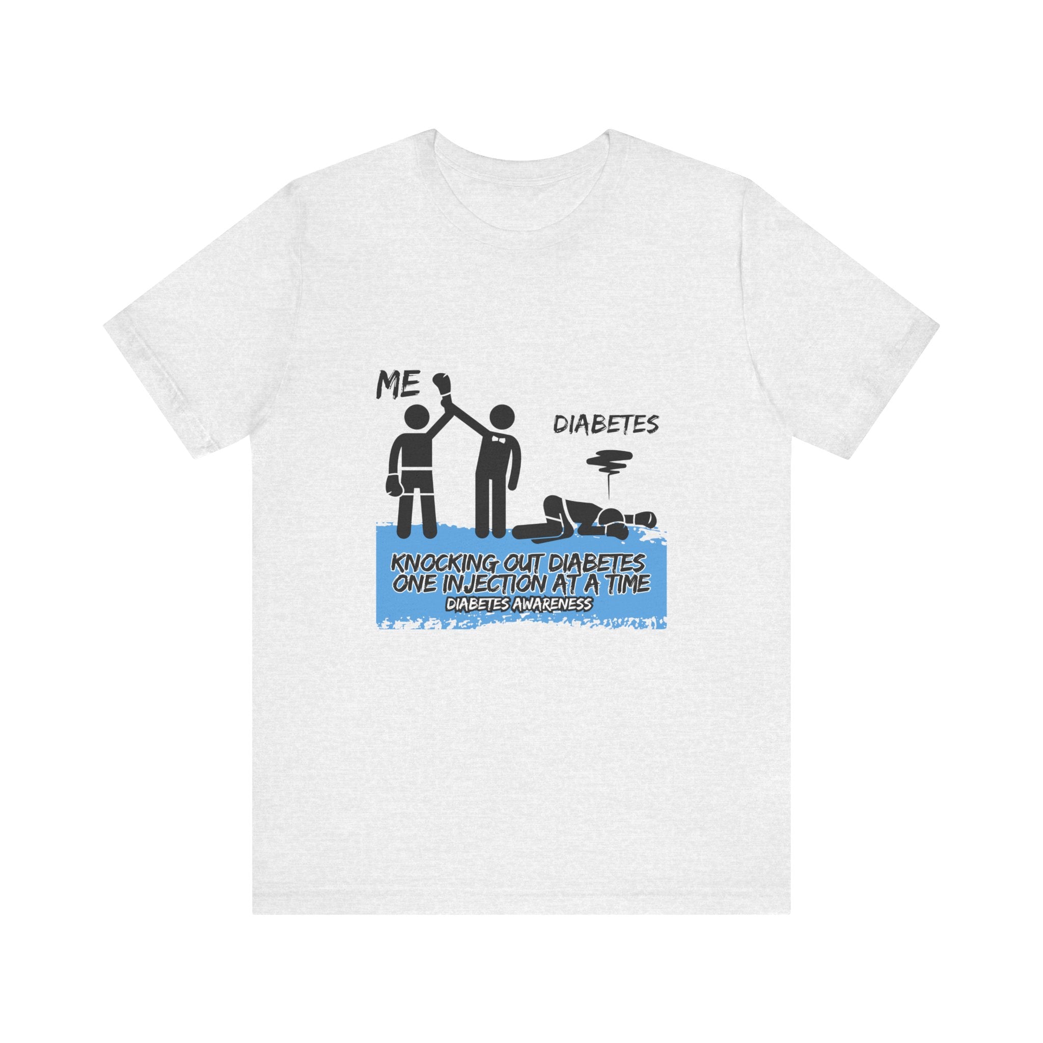 The Diabuddies Store Knocking out Diabetes - Unisex Tee Knocking out Diabetes - Unisex Tee: Make a bold statement with our Unisex Tee. This powerful shirt is for the fighters, the advocates, and the champions who face diabetes head-on every day. T-Shirts