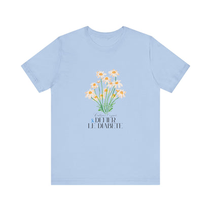 The Diabuddies Store Cultivating Hope, Defying Diabetes (French) - Unisex Tee Cultivating Hope, Defying Diabetes (French) - Unisex Tee: Wear your message of strength! Our "Cultivé l'espoir, Défié le diabète" Unisex Tee is more than just a comfortable shir