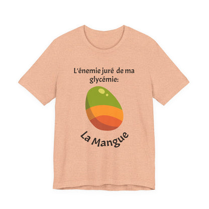 My Blood Sugar's Nemesis: The Mango (French) - Unisex Tee The Diabuddies Store T-Shirts $25.00