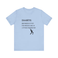 Lazy Pancreas, Rockstar Attitude (French) - Unisex Tee The Diabuddies Store T-Shirts $22.50