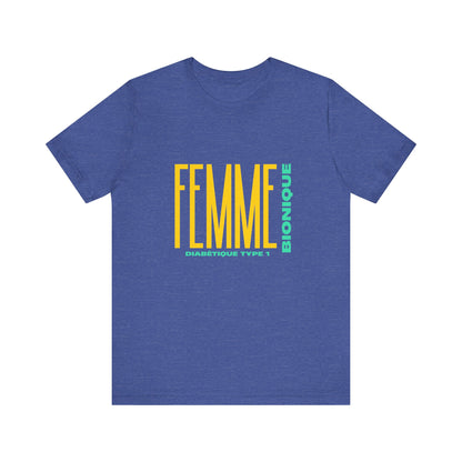 The Diabuddies Store Bionic Woman (French) - Unisex Tee Bionic Woman (French) - Unisex Tee: Unleash your inner Bionic strength! This Unisex Tee is a powerful statement of resilience, strength, and modern-day heroism for anyone living with Type 1 Diabetes.