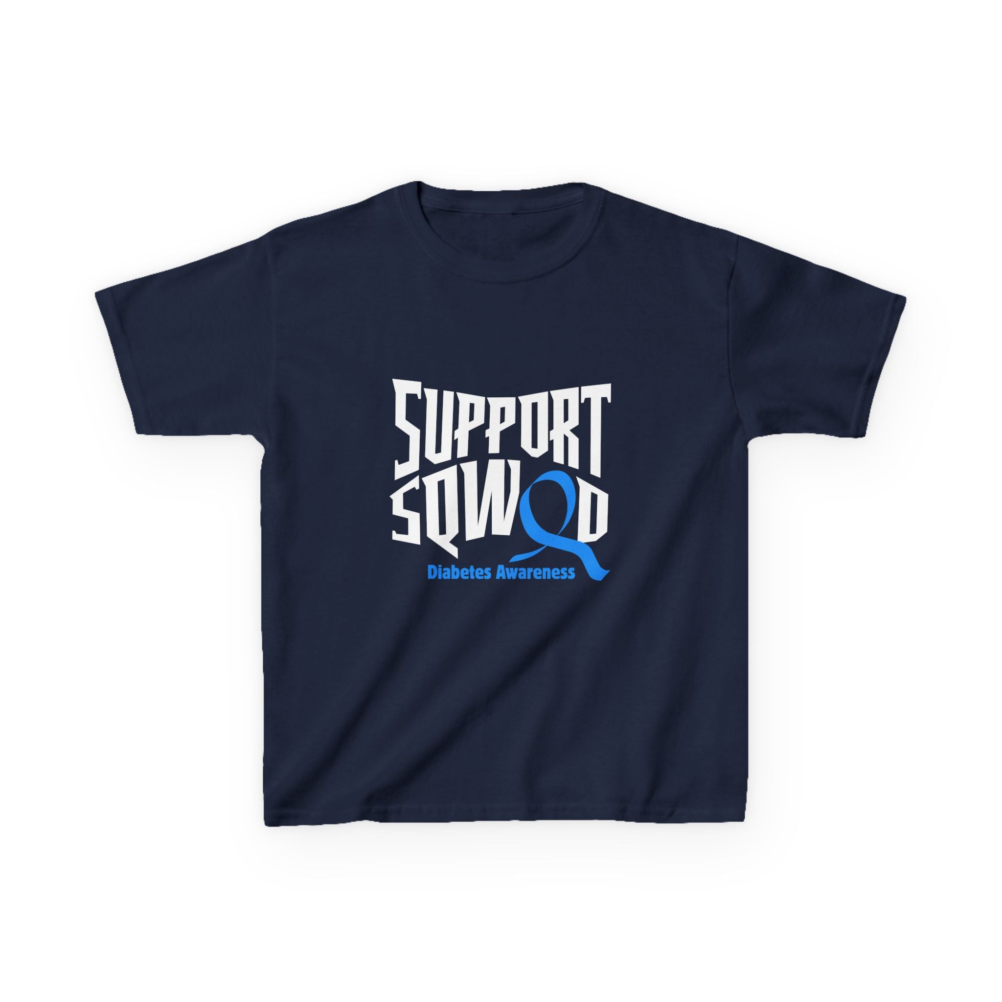 The Diabuddies Store Diabetes Support Squad - Kids Tee Diabetes Support Squad - Kids Tee: Unite against diabetes with the Diabetes Support Squad Kids' Tee! This super-soft t-shirt is perfect for little heroes showing their support for a loved one with typ