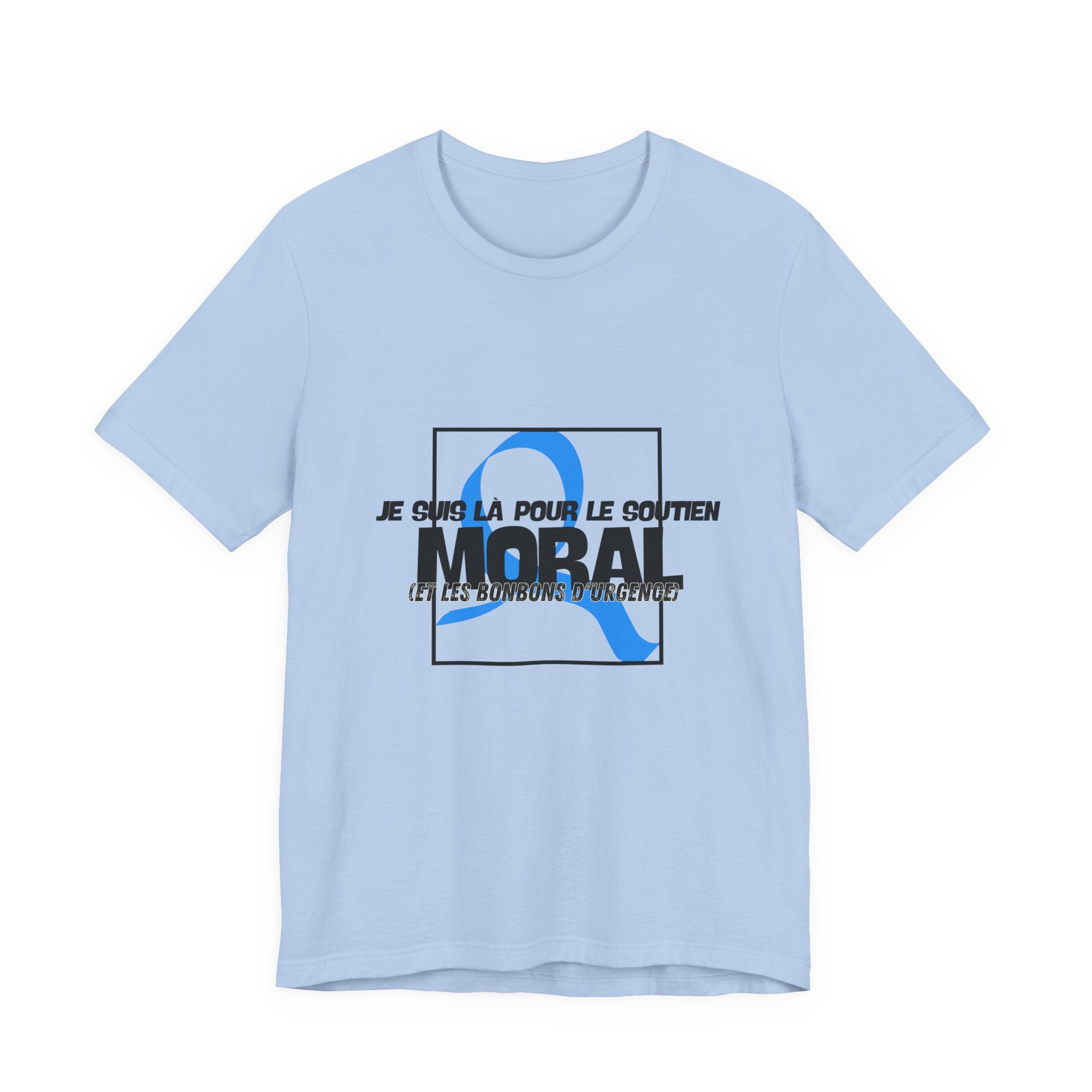 The Diabuddies Store Moral Support and Emergency Candy (French) - Unisex Tee Moral Support and Emergency Candy (French) - Unisex Tee: Being a friend to someone with diabetes means being ready for anything – from offering a listening ear to, well, having s