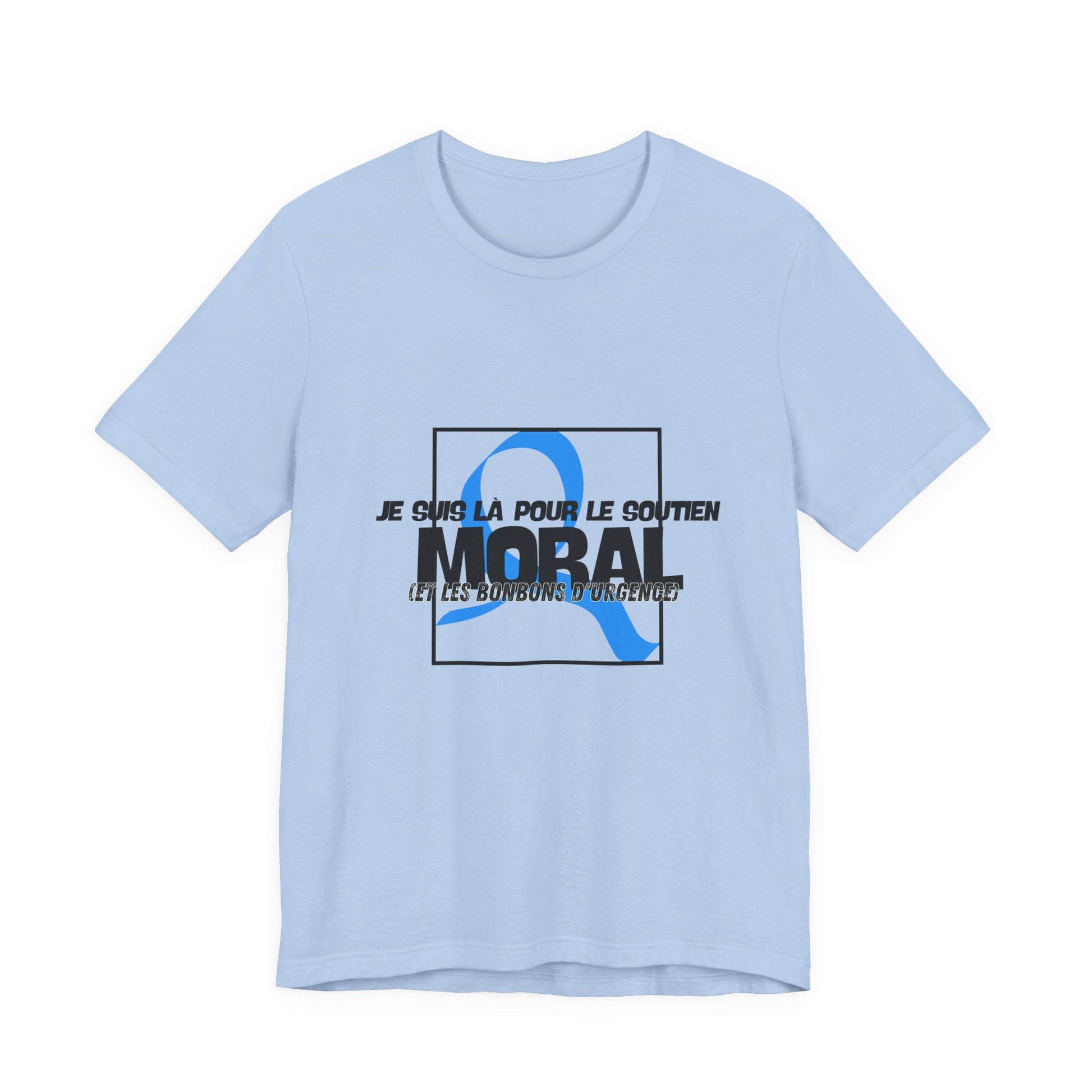 The Diabuddies Store Moral Support and Emergency Candy (French) - Unisex Tee Moral Support and Emergency Candy (French) - Unisex Tee: Being a friend to someone with diabetes means being ready for anything – from offering a listening ear to, well, having s