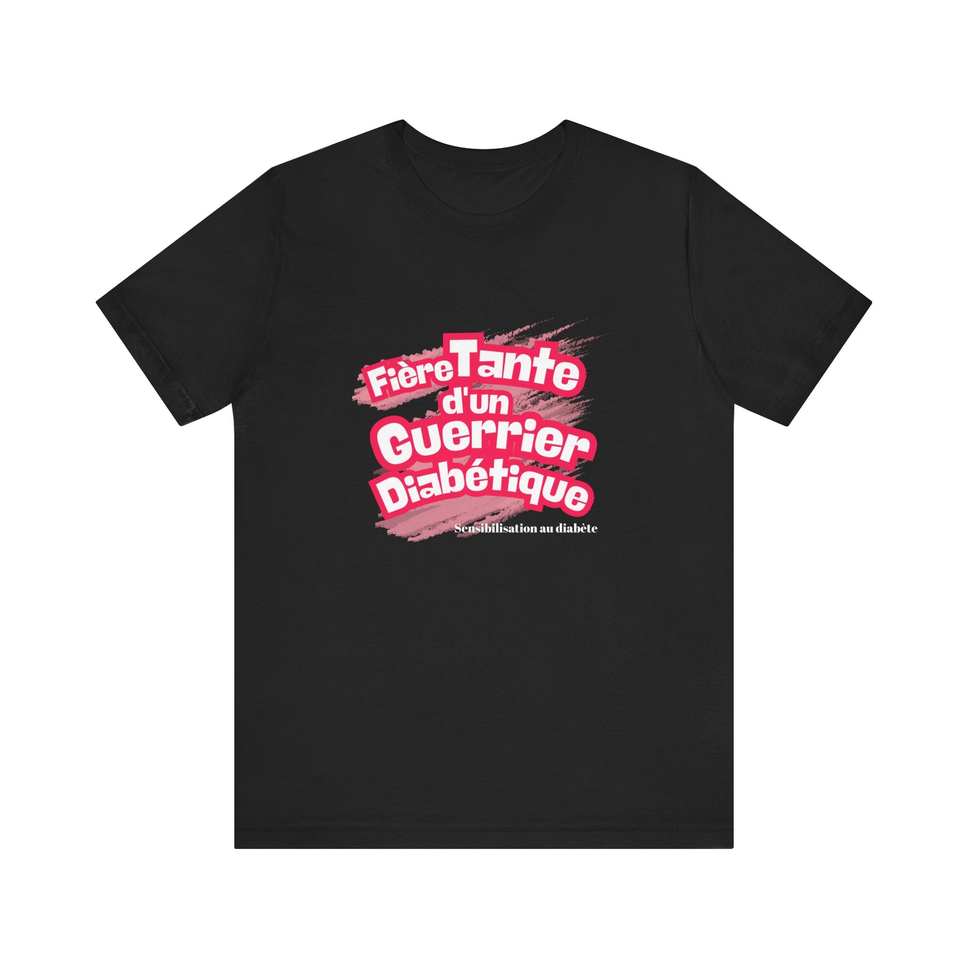 Proud Aunt of Diabetic Warrior (French/Nephew) - Unisex Tee The Diabuddies Store T-Shirts $22.50