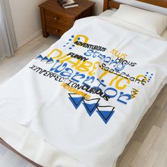 The Diabuddies Store Inspirational Words - Velveteen Plush Blanket Inspirational Words - Velveteen Plush Blanket: Wrap yourself in warmth and wisdom with our Diabetes Inspirational Words Velveteen Plush Blanket. Crafted from sumptuously soft velveteen plu