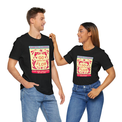 The Diabuddies Store Go with the Flow (Diabetes) - Unisex Tee Go with the Flow (Diabetes) - Unisex Tee: Engineered for those who live with a pump and CGM, this tank ensures your devices are always within reach and comfortably secure, letting you move free