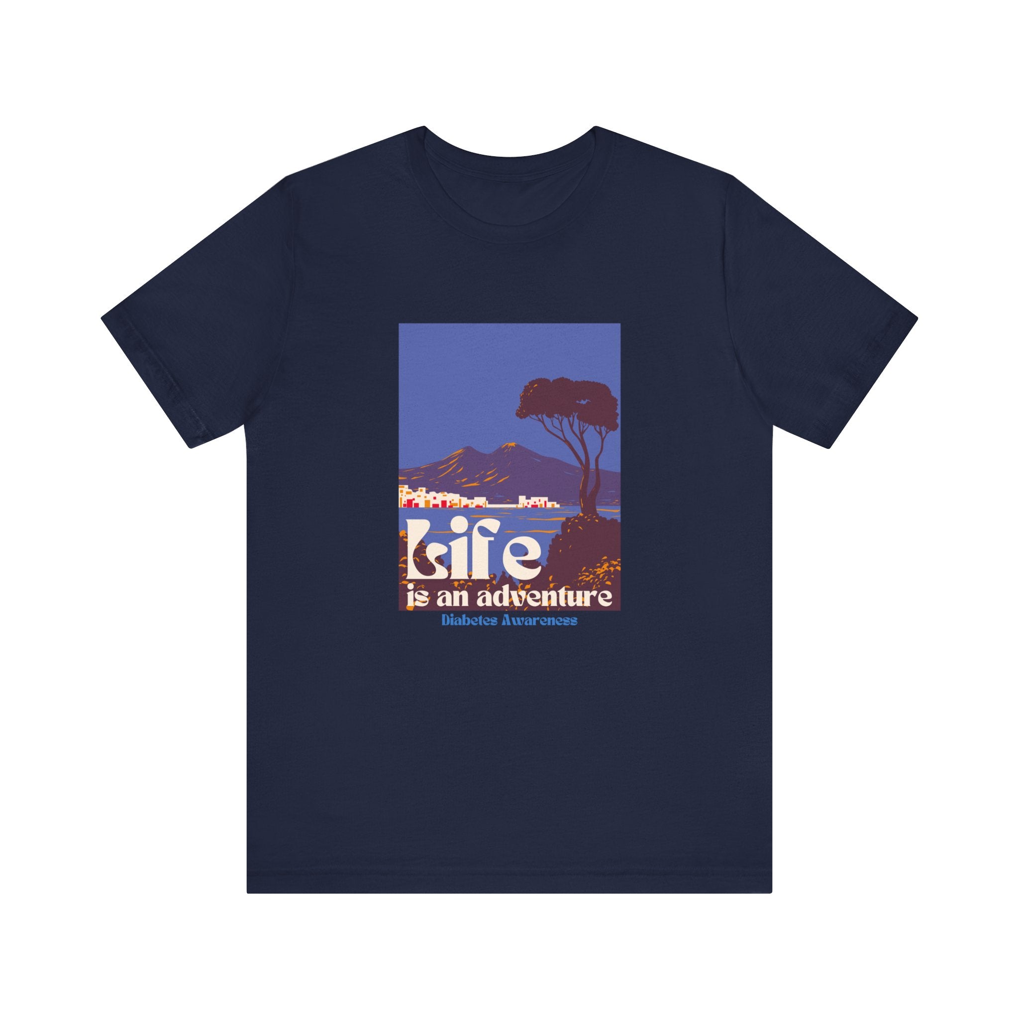 The Diabuddies Store Life is an Adventure, Ocean View - Unisex Tee Life is an Adventure, Ocean View - Unisex Tee: Embrace the call of the wild with our "Life is an adventure" Unisex Tee. This shirt is for anyone who finds their soul in the great outdoors,
