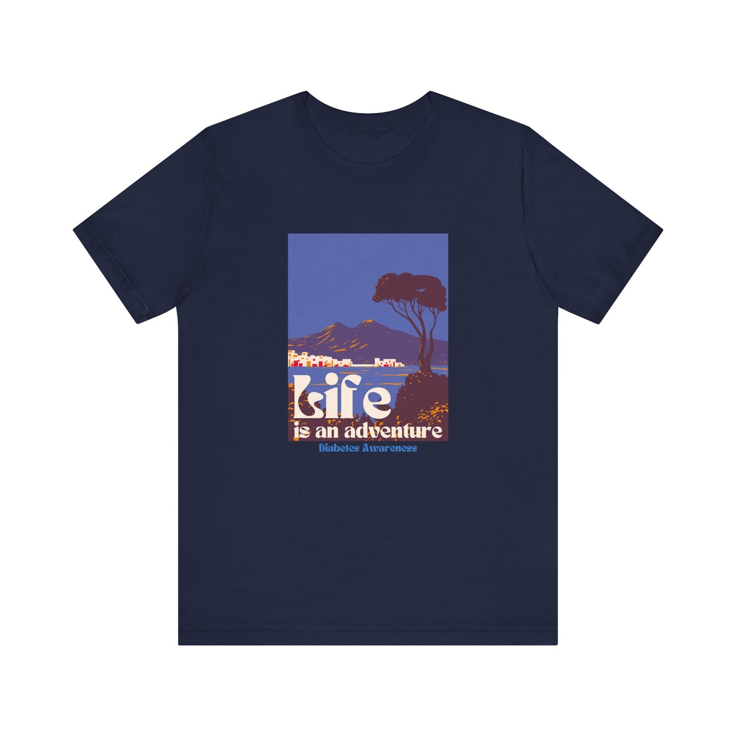 The Diabuddies Store Life is an Adventure, Ocean View - Unisex Tee Life is an Adventure, Ocean View - Unisex Tee: Embrace the call of the wild with our "Life is an adventure" Unisex Tee. This shirt is for anyone who finds their soul in the great outdoors,