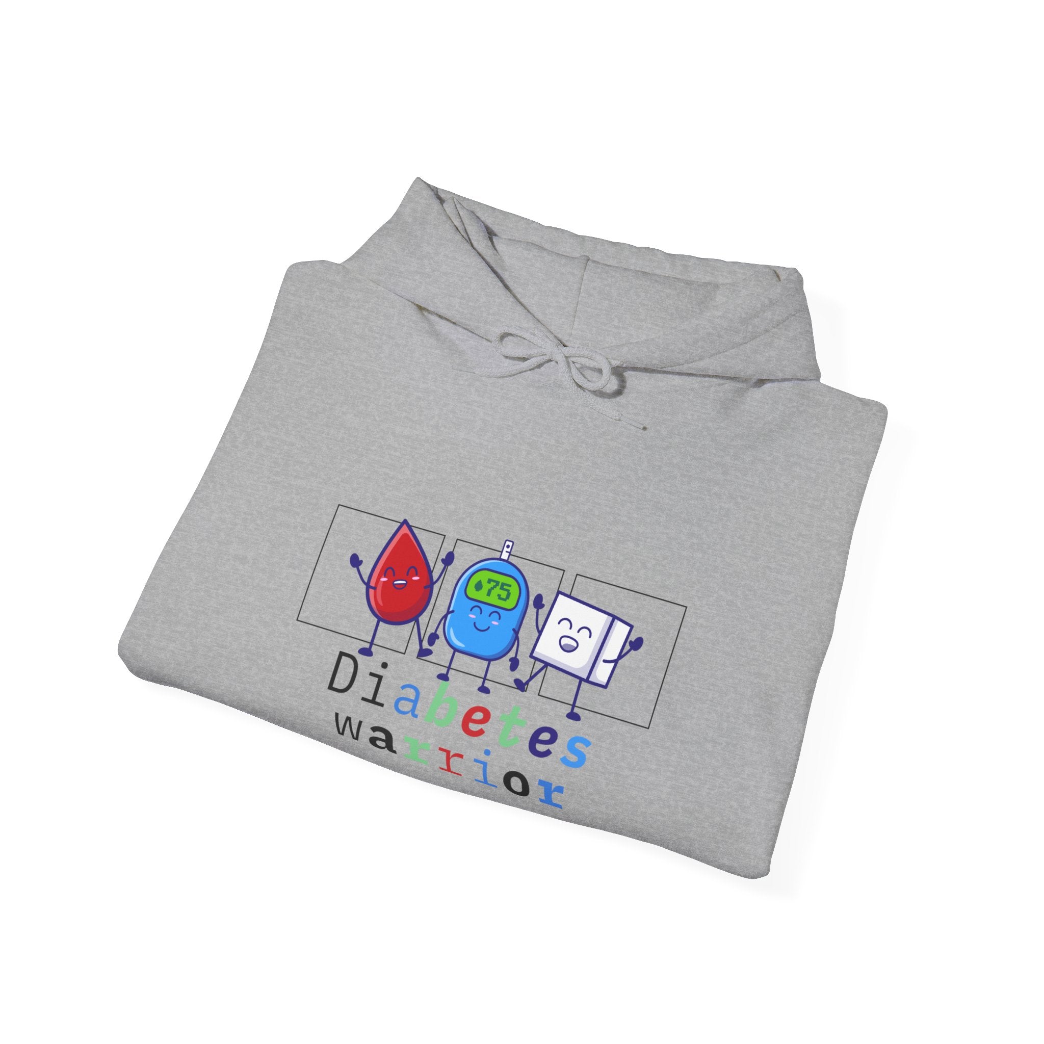The Diabuddies Store Diabetes Warrior (w/Icons) - Unisex Hoodie Diabetes Warrior (w/Icons) - Unisex Hoodie: Unleash the hero within! This dynamic and cozy "Diabetes Warrior (w/Icons)" Unisex Hoodie celebrates the incredible strength and resilience of thos