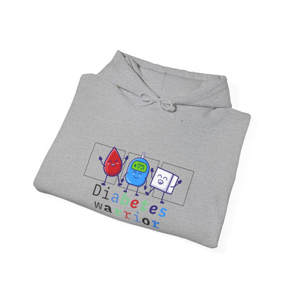 The Diabuddies Store Diabetes Warrior (w/Icons) - Unisex Hoodie Diabetes Warrior (w/Icons) - Unisex Hoodie: Unleash the hero within! This dynamic and cozy "Diabetes Warrior (w/Icons)" Unisex Hoodie celebrates the incredible strength and resilience of thos