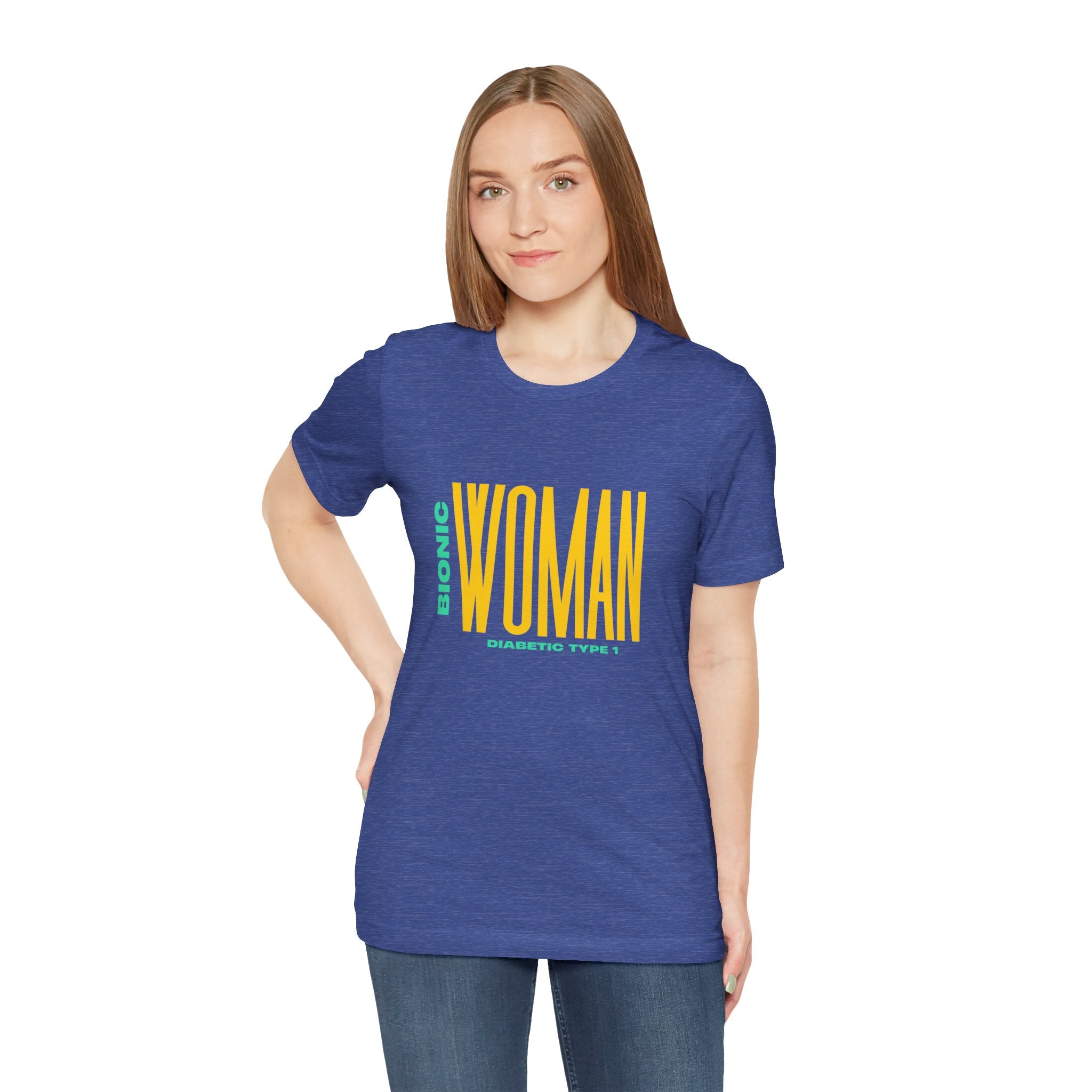 The Diabuddies Store Bionic Woman (Diabetes) - Unisex Tee Bionic Woman (Diabetes) - Unisex Tee: Unleash your inner Bionic strength! This Unisex Tee is a powerful statement of resilience, strength, and modern-day heroism for anyone living with Type 1 Diabe