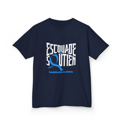 The Diabuddies Store Diabetes Support Squad (French) - Kids Tee Diabetes Support Squad (French) - Kids Tee: Unite against diabetes with the Diabetes Support Squad Kids' French Tee! This super-soft t-shirt is perfect for little heroes showing their support