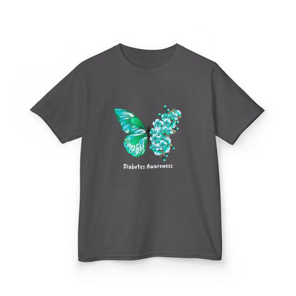 Green Butterfly & Flowers - Kids Tee The Diabuddies Store T-Shirts $19.22