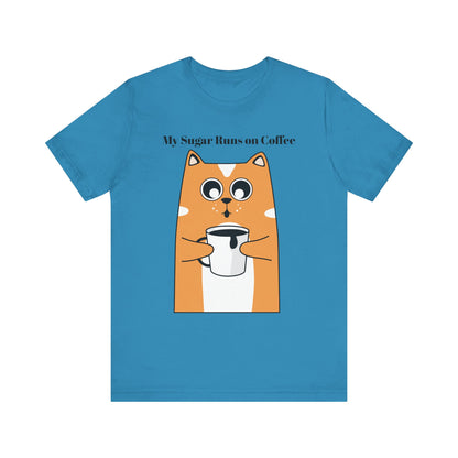 Sugar Runs on Coffee - Unisex Tee The Diabuddies Store T-Shirts $24.25