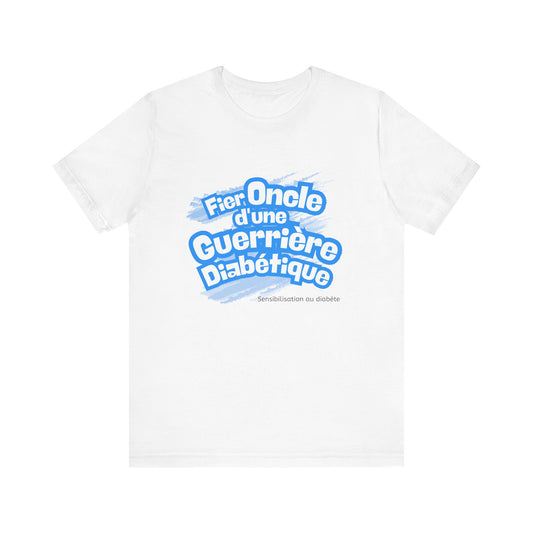 Proud Uncle of Diabetic Warrior (French/Niece) - Unisex Tee The Diabuddies Store T-Shirts $22.50