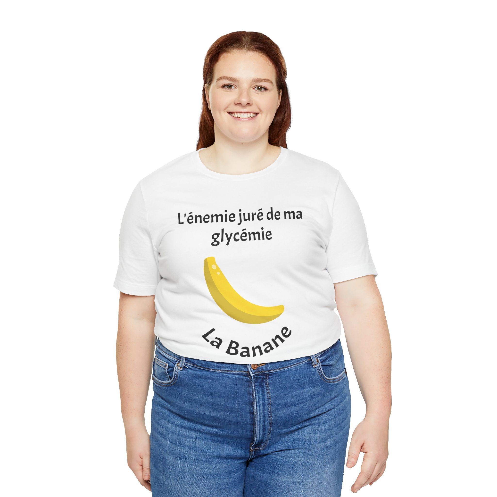 Blood Sugar's Arch Nemesis: The Banana (French) - Unisex Tee The Diabuddies Store T-Shirts $24.25
