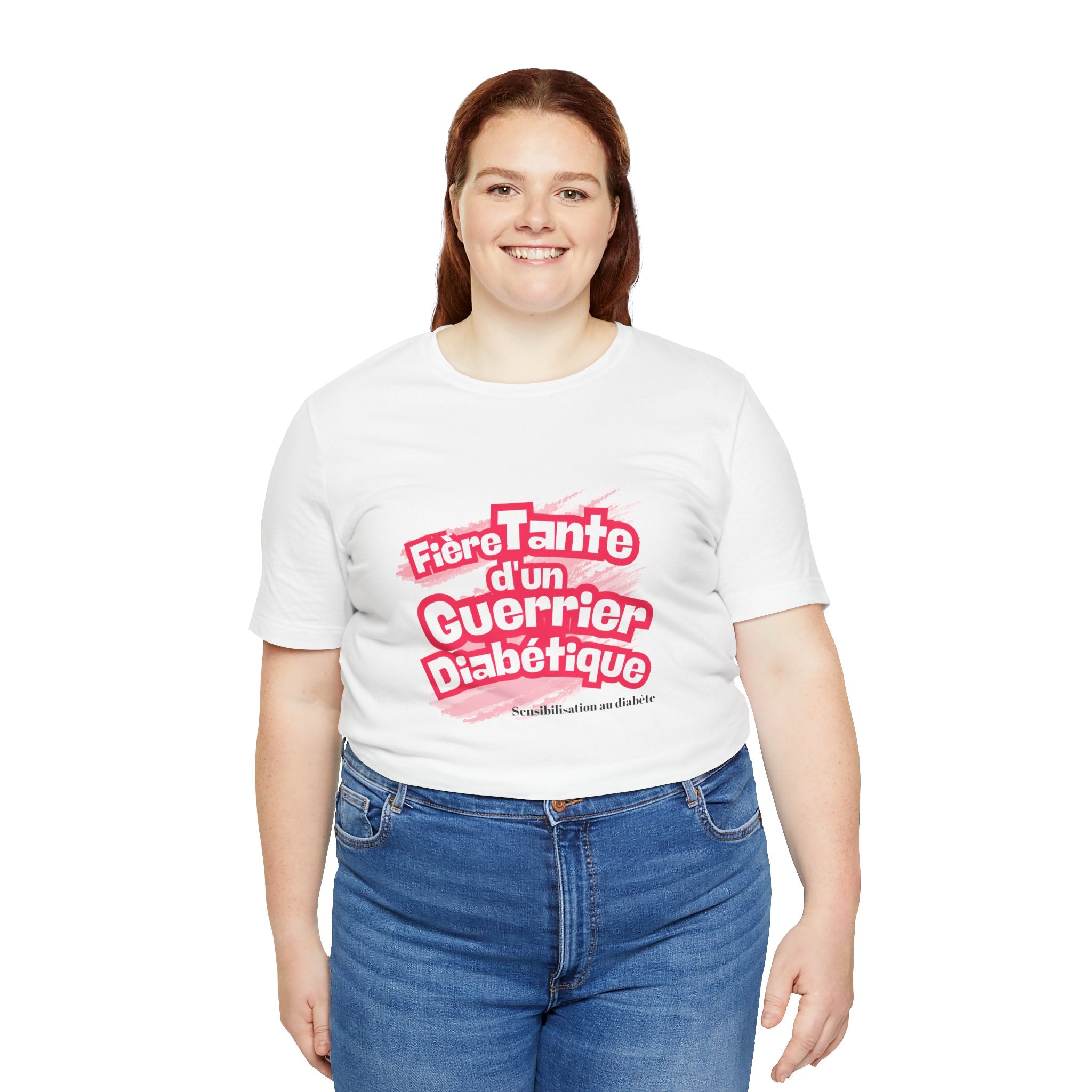 Proud Aunt of Diabetic Warrior (French/Nephew) - Unisex Tee The Diabuddies Store T-Shirts $22.50