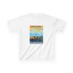The Diabuddies Store Life is an Adventure, Highs & Lows - kids Tee Life is an Adventure, Highs & Lows - kids Tee: Hey adventurers! 🎉 Get ready to explore the world in our Diabetes: Life is an Adventure - Kids Tee! This super cool and comfy t-shirt is per