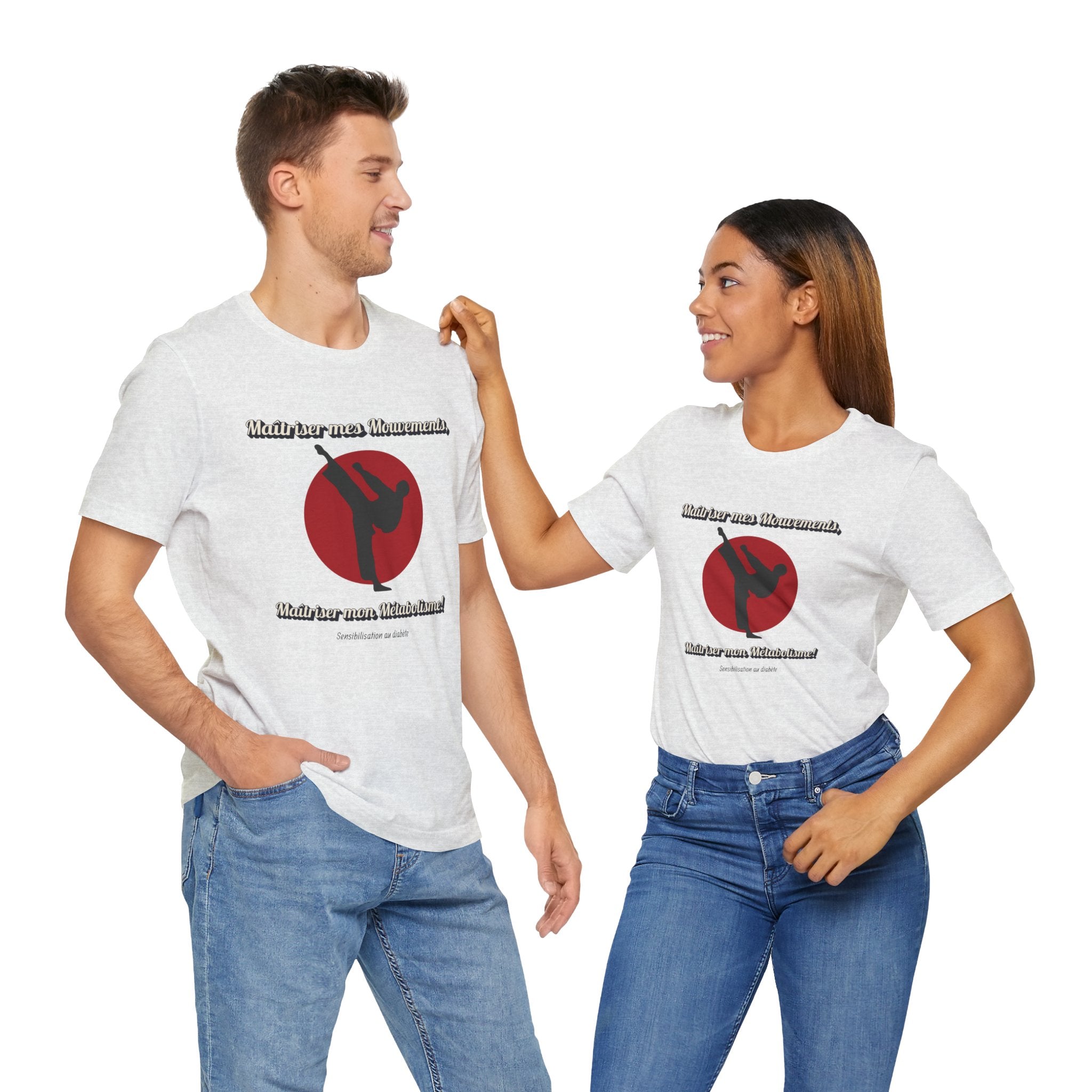 Diabetes & Karate (French) - Unisex Tee The Diabuddies Store T-Shirts $30.27