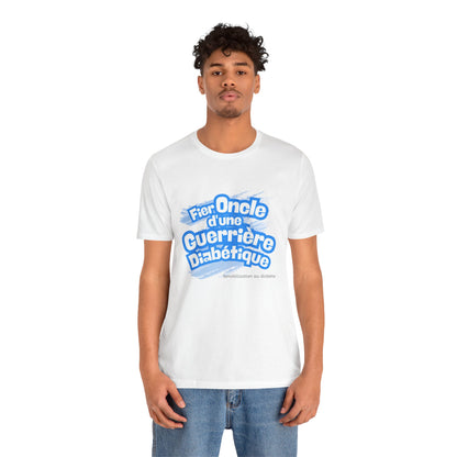 Proud Uncle of Diabetic Warrior (French/Niece) - Unisex Tee The Diabuddies Store T-Shirts $22.50