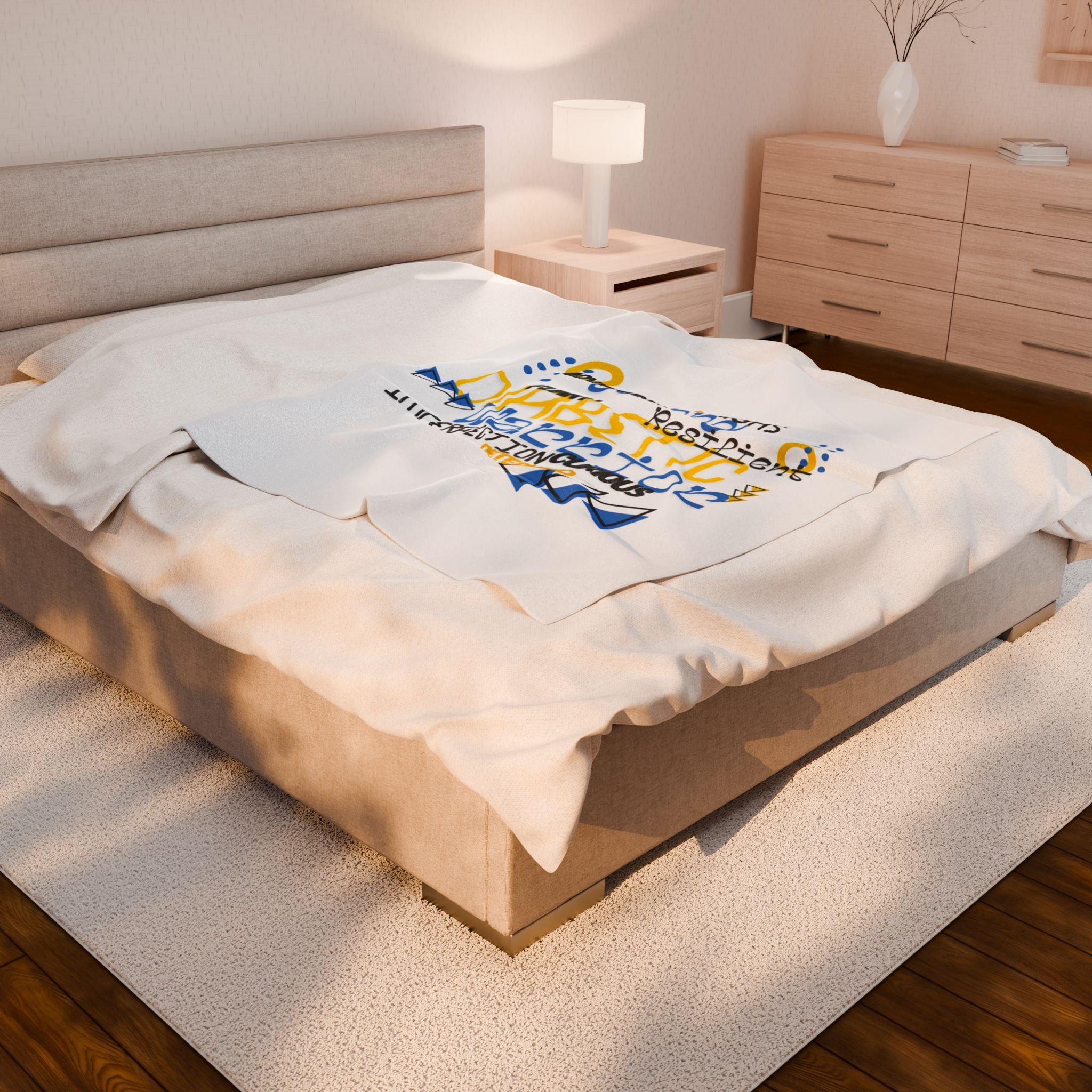 The Diabuddies Store Inspirational Words - Velveteen Plush Blanket Inspirational Words - Velveteen Plush Blanket: Wrap yourself in warmth and wisdom with our Diabetes Inspirational Words Velveteen Plush Blanket. Crafted from sumptuously soft velveteen plu