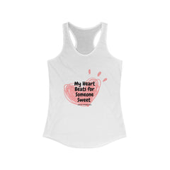 My Heart Beats for Someone Sweet - Racerback Tank The Diabuddies Store Tank Tops $19.96