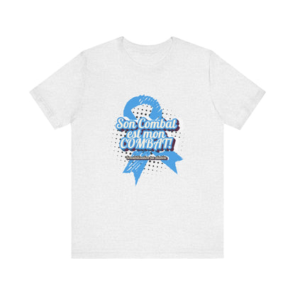 His Fight is my Fight! (French in blue) - Unisex Tee The Diabuddies Store T-Shirts $22.50
