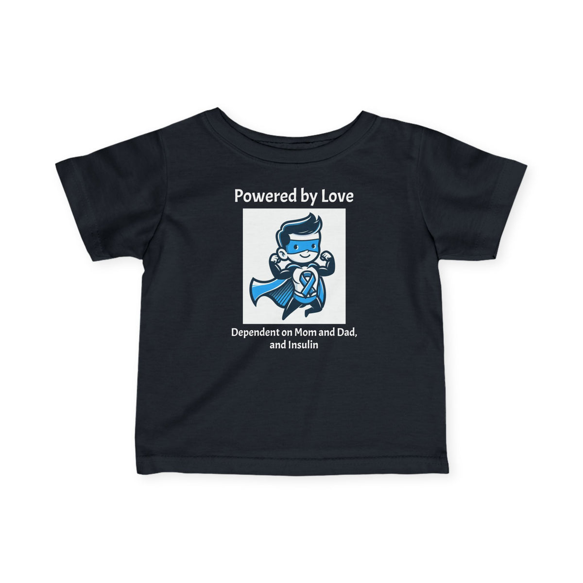 Superhero Powered by Love - Baby Tee The Diabuddies Store T-Shirts $17.82