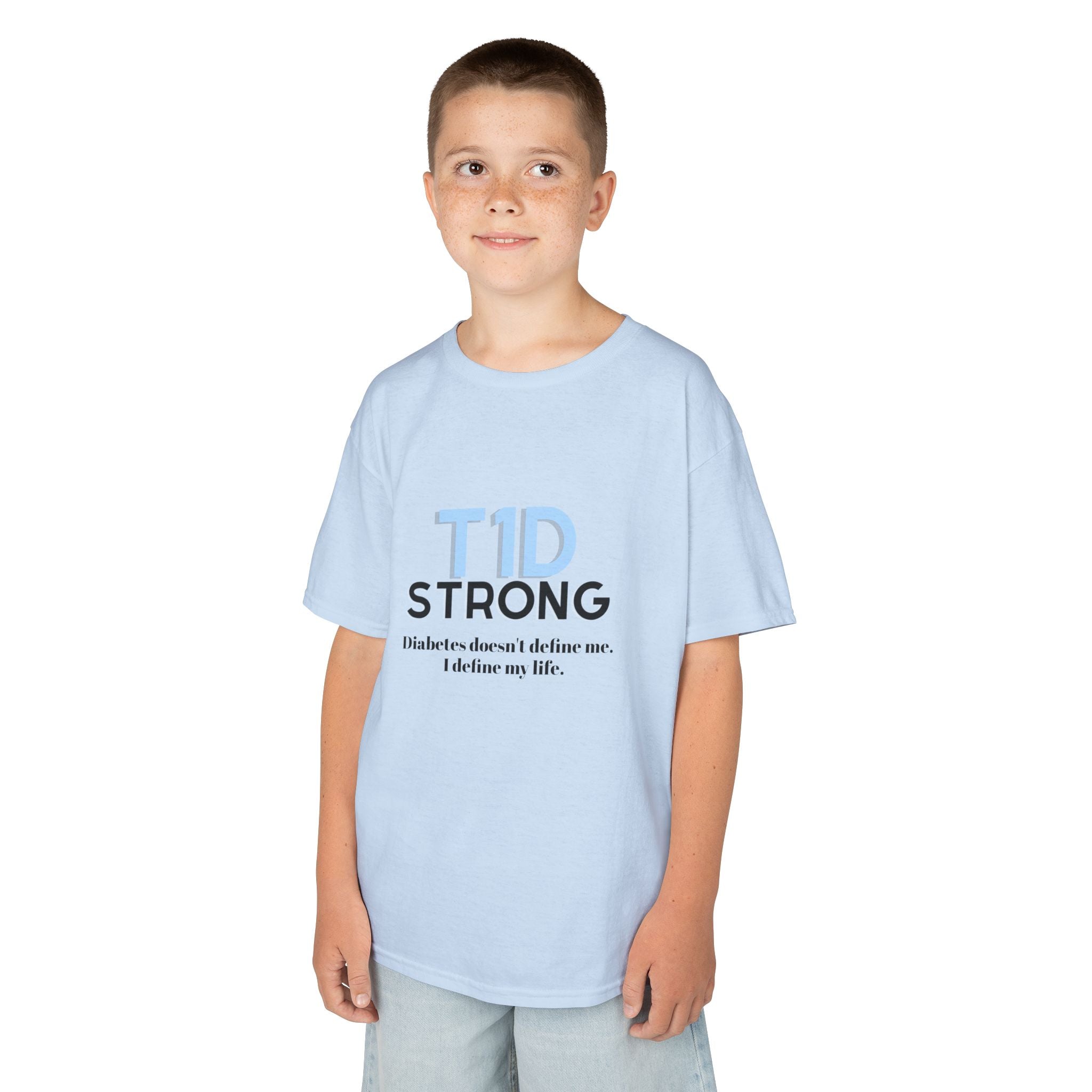 The Diabuddies Store T1D Strong (Diabetes) - Kids Tee T1D Strong (Diabetes) - Kids Tee: Wear your strength. This T1D Strong tee sends a powerful message: "Diabetes doesn't define me. I define my life." It's more than a shirt; it's a statement of resilienc
