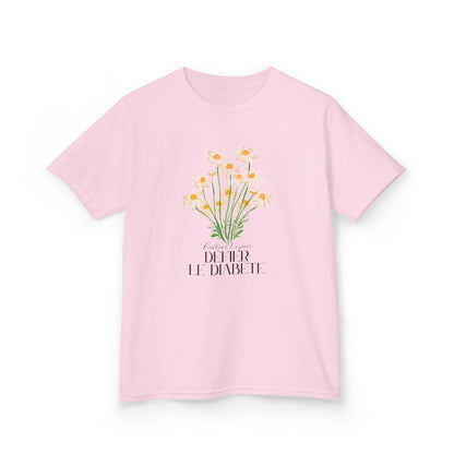 The Diabuddies Store Cultivating Hope, Defying Diabetes (French) - Kids Tee Cultivating Hope, Defying Diabetes (French) - Kids Tee: Wear your message of strength! This tee is a powerful statement of resilience and optimism for kids. T-Shirts $19.22