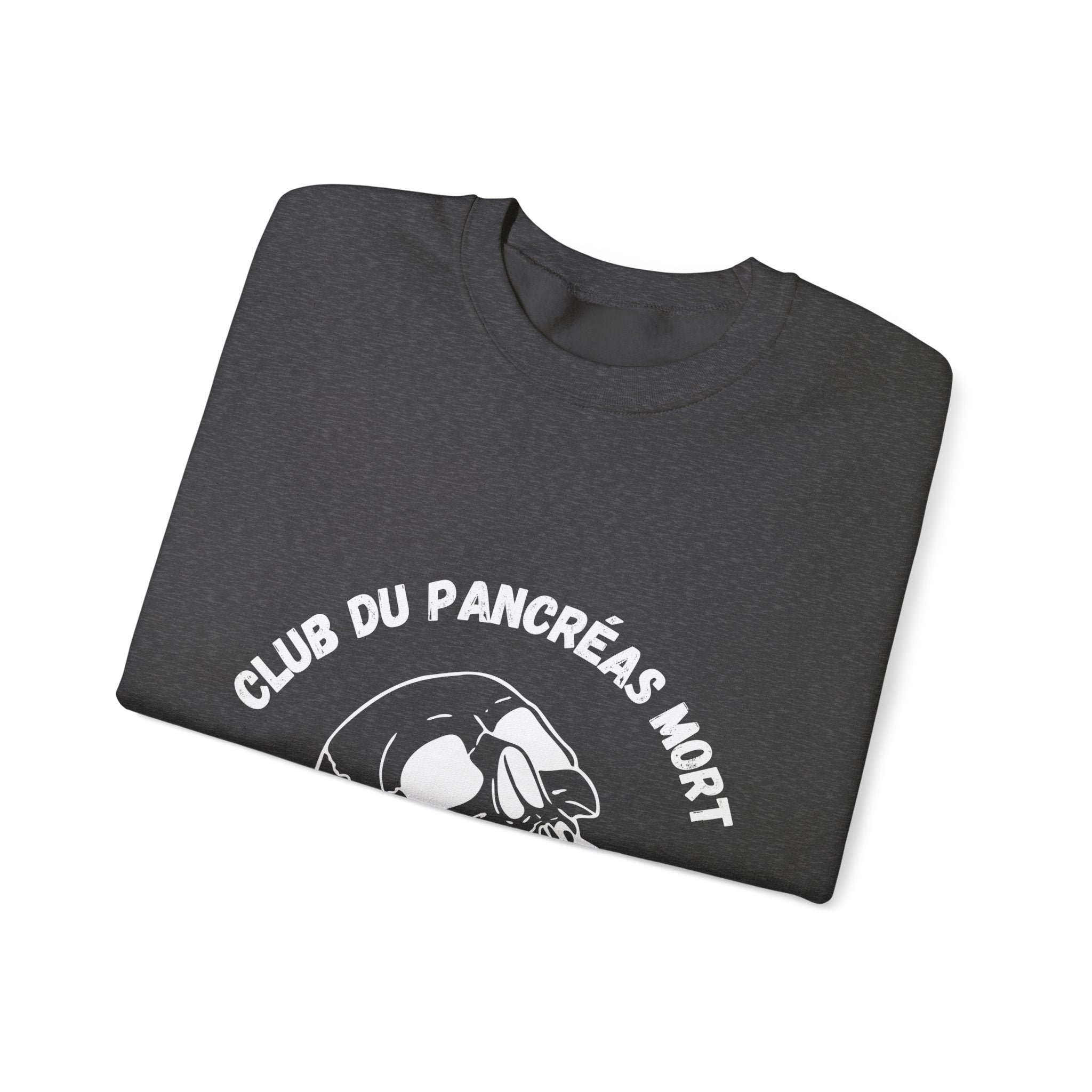 Skull & Blue Ribbon, Dead Pancreas Club (French) Sweatshirt The Diabuddies Store Sweatshirts $35.70