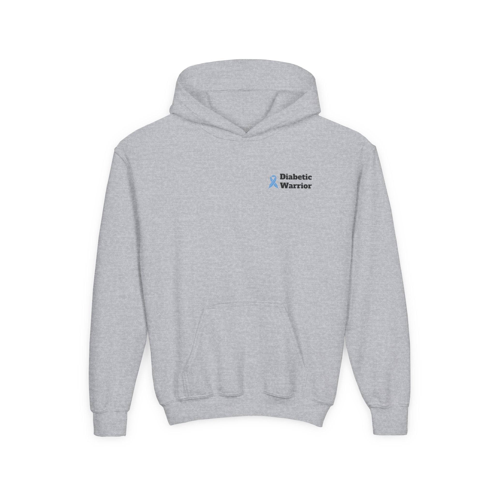 The Diabuddies Store Never Give Up! - Youth Hoodie A powerful statement for the young warriors of the diabetes community. This super soft, comfortable hoodie is the perfect way to share a message of strength, resilience, and hope. Hoodies Kids clothes Awa