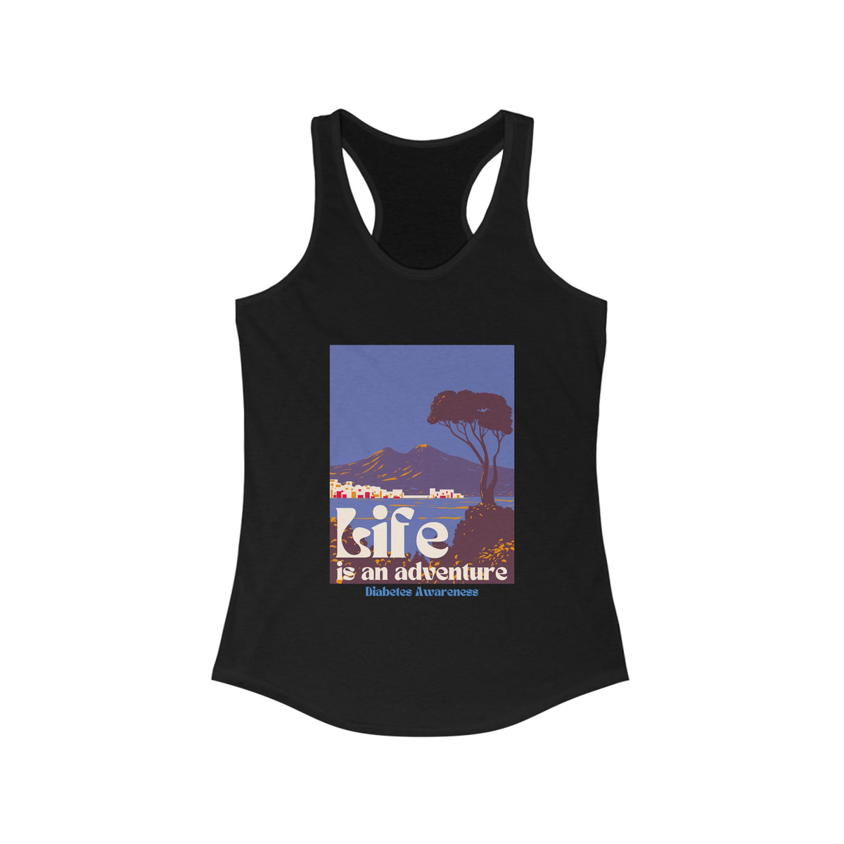 The Diabuddies Store Life is an Adventure, Ocean View - Racerback Tank Life is an Adventure, Ocean View - Racerback Tank: Embrace the call of the wild with our "Life is an adventure" Tank. This Tank is for anyone who finds their soul in the great outdoors