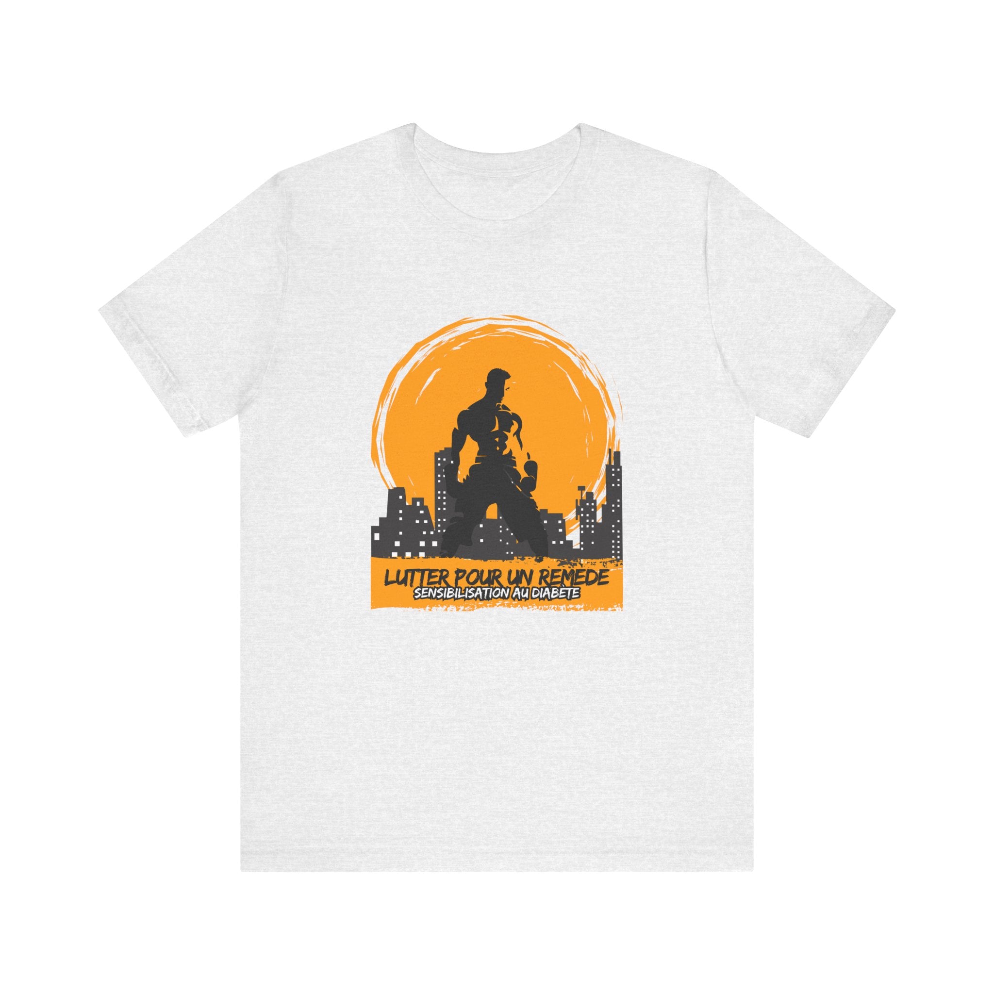 The Diabuddies Store Fighting for a Cure (French) - Unisex Tee Fighting for a Cure (French) - Unisex Tee: Make a statement that matters with this French Unisex Tee. This comfortable and versatile shirt is a powerful way to raise awareness and spark conver