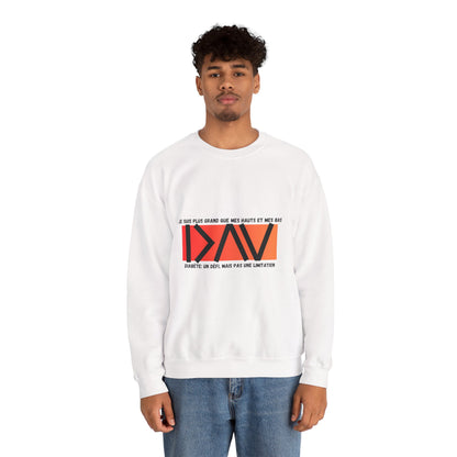 The Diabuddies Store Greater than (French/Orange) - Unisex Sweatshirt Greater than (French/Orange) - Unisex Sweatshirt: Rise above and wrap yourself in strength with the "Greater Than (French/Orange)" Unisex Sweatshirt! $29.49 Sweatshirts Casual Wear,Comf
